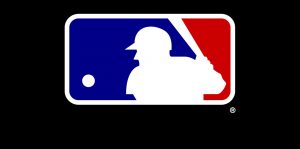Vegas Online Casino - MLB Odds - Red blue logo - Black background