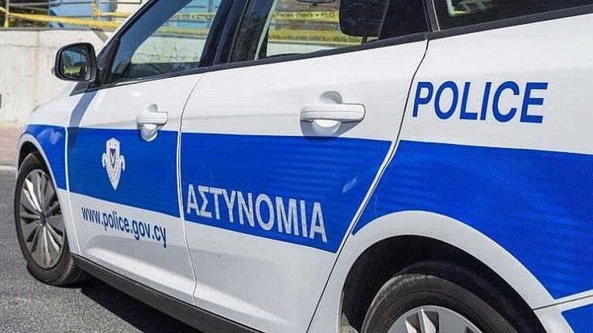 A Cypriot police car at a crime scene