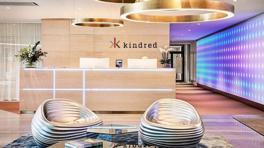 The lobby of Kindred's office in Stockholm